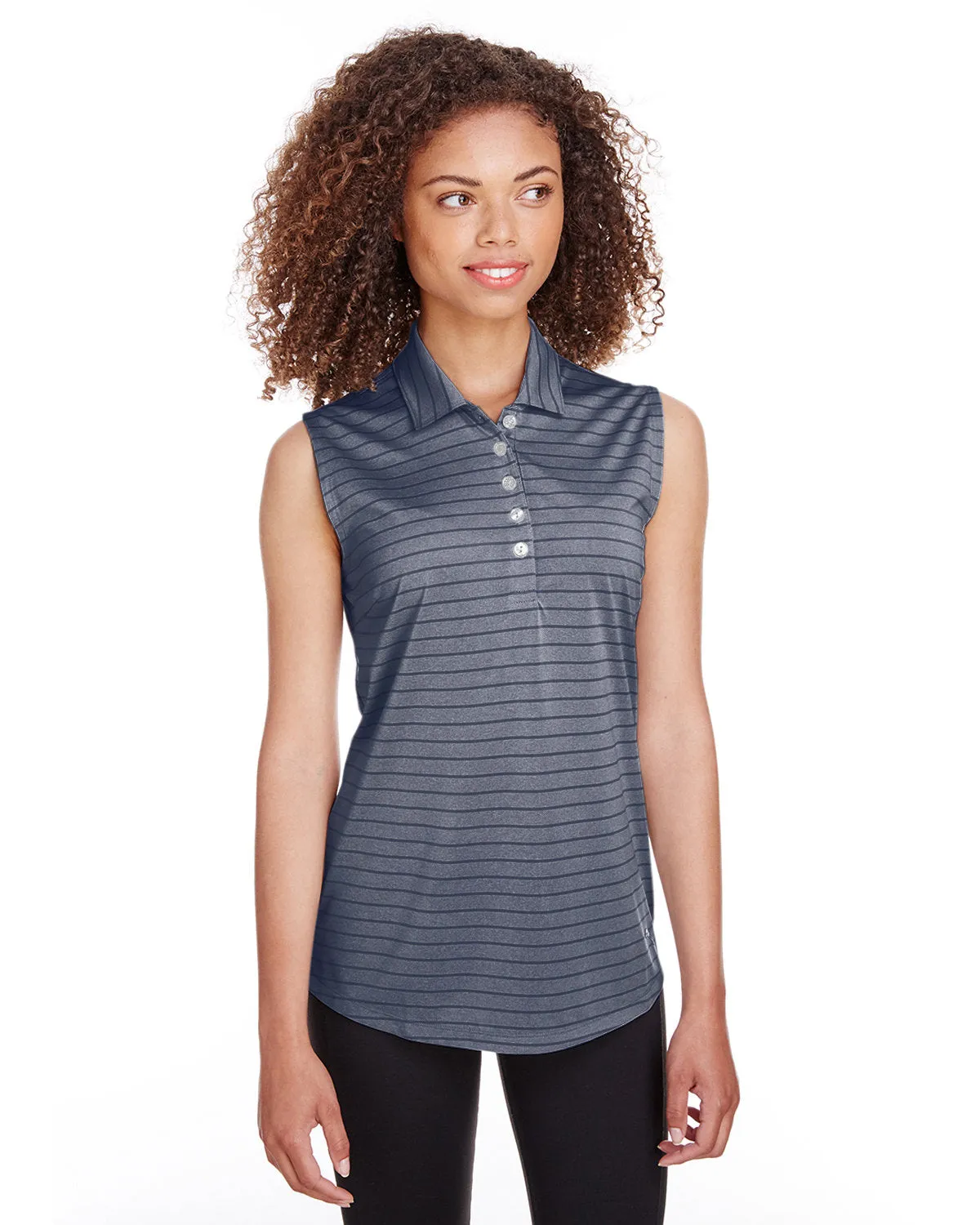 Puma Golf Ladies Rotation Stripe Sleeveless Polo, Peacoat