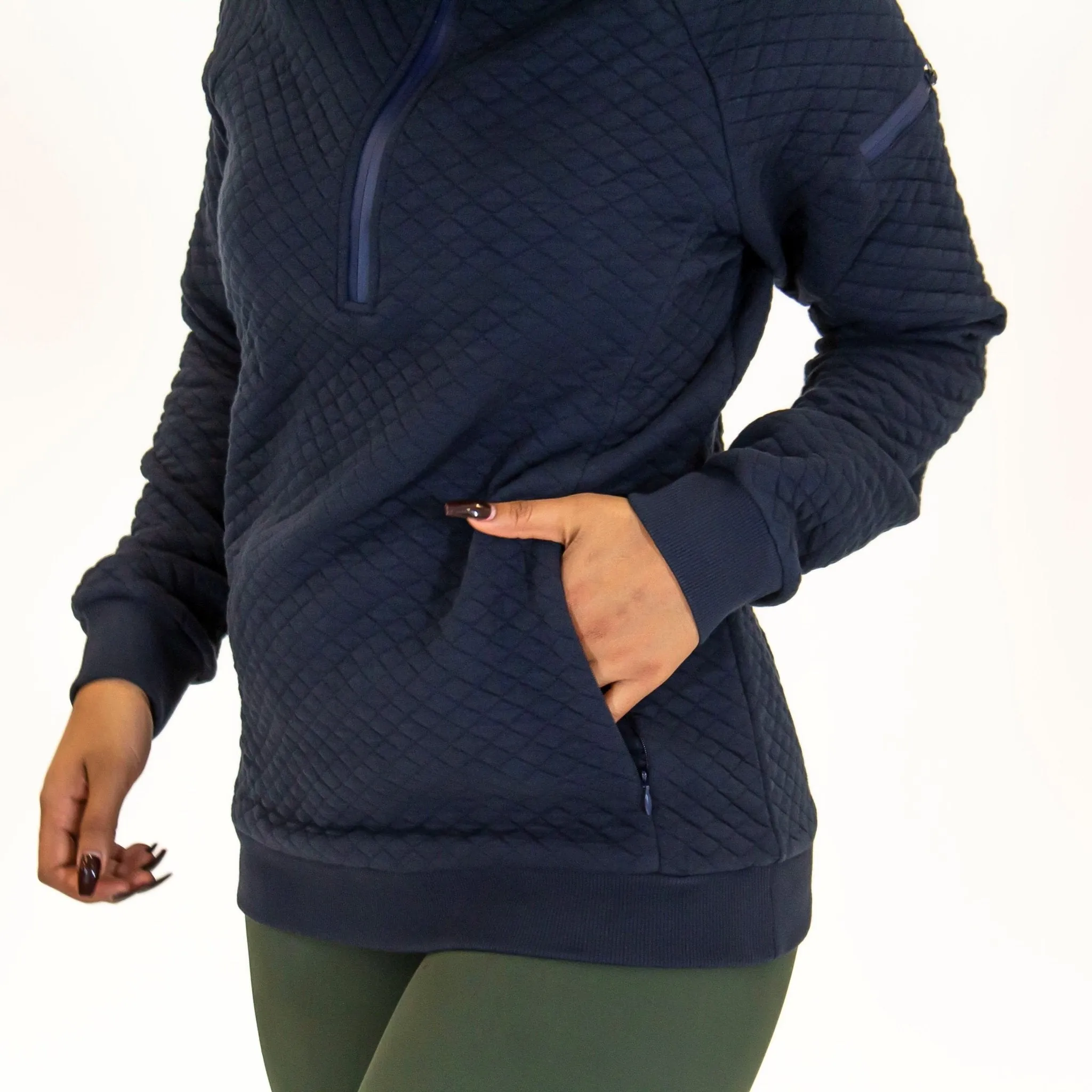 Quilted Lux Jacket - Navy