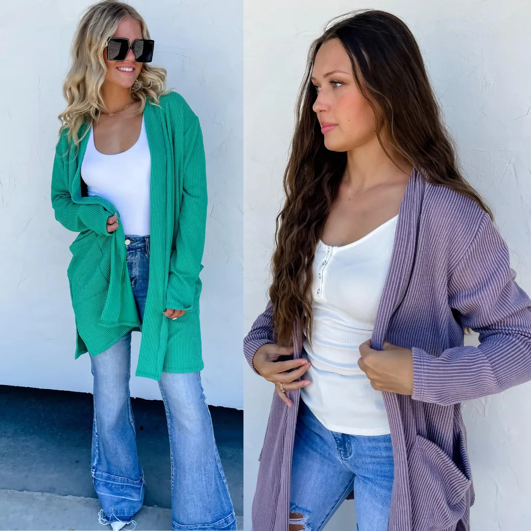 Reese Ribbed Cardigan Pre-Order