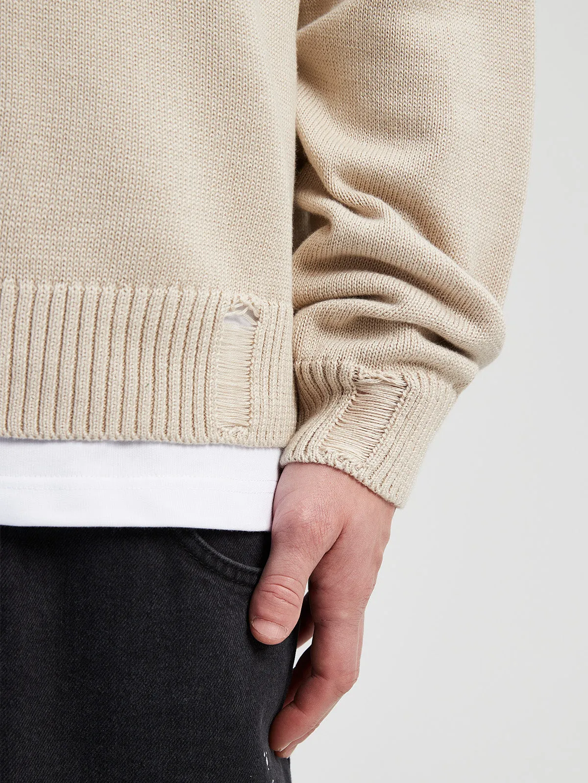 RETERNITY KNIT SWEATER - TAUPE