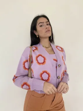 Retro Floral Cardigan