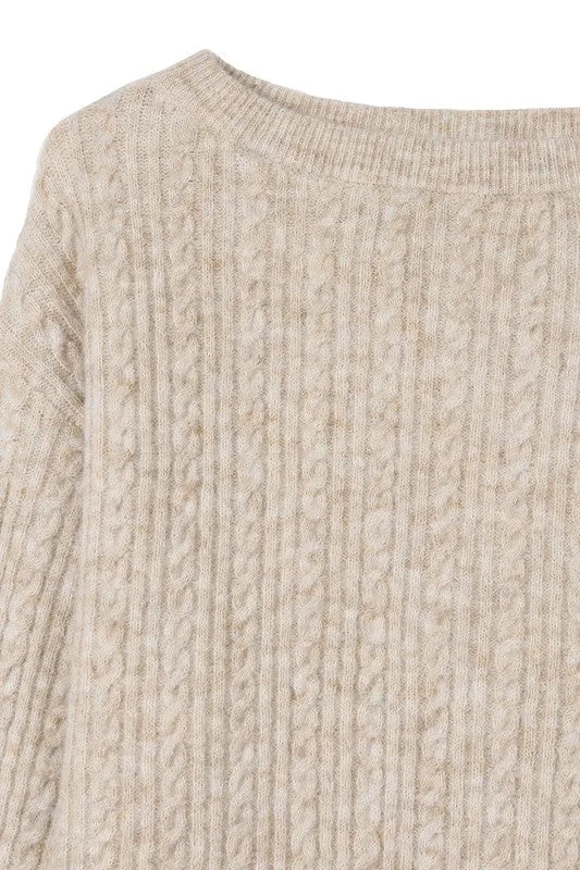 Rozlin Oversize cable sweater