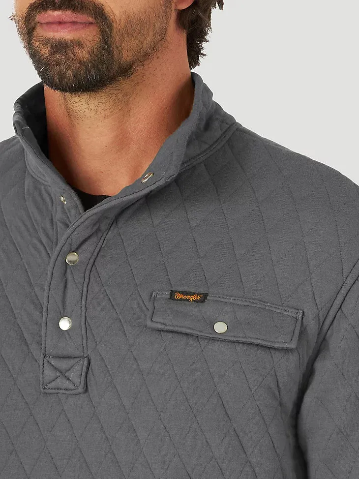 Sale ✨Wrangler Quilted 1/4 Snap Grey Pullover