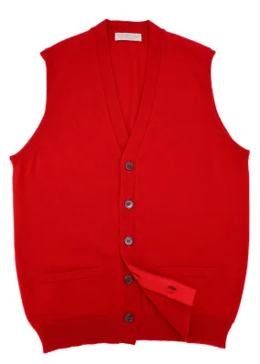 SLEEVELESS CARDIGAN | CARDINAL