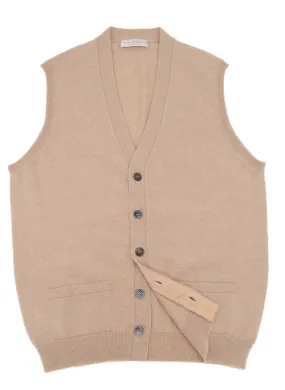 SLEEVELESS CARDIGAN | LINEN