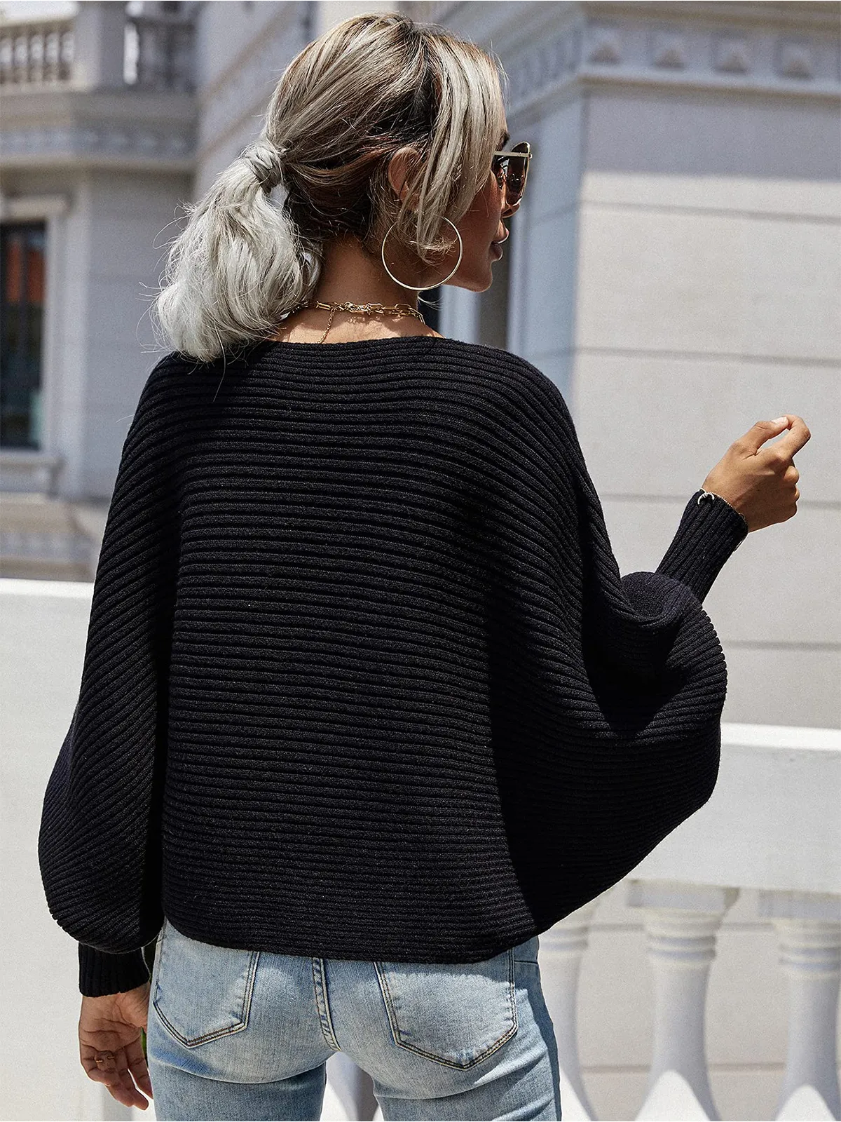 Strapless Loose Pullover Sweater