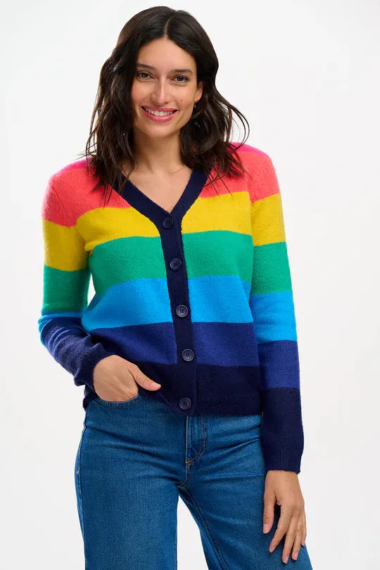 Sugarhill Brighton - Izzy Rainbow Stripe Cardigan