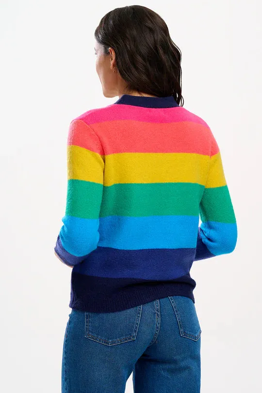 Sugarhill Brighton - Izzy Rainbow Stripe Cardigan