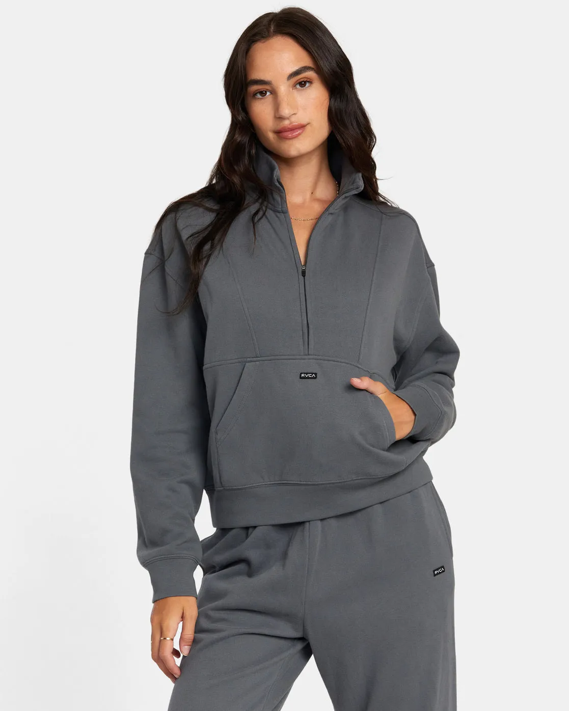 Sunday Half Zip Base Layer Top - Charcoal