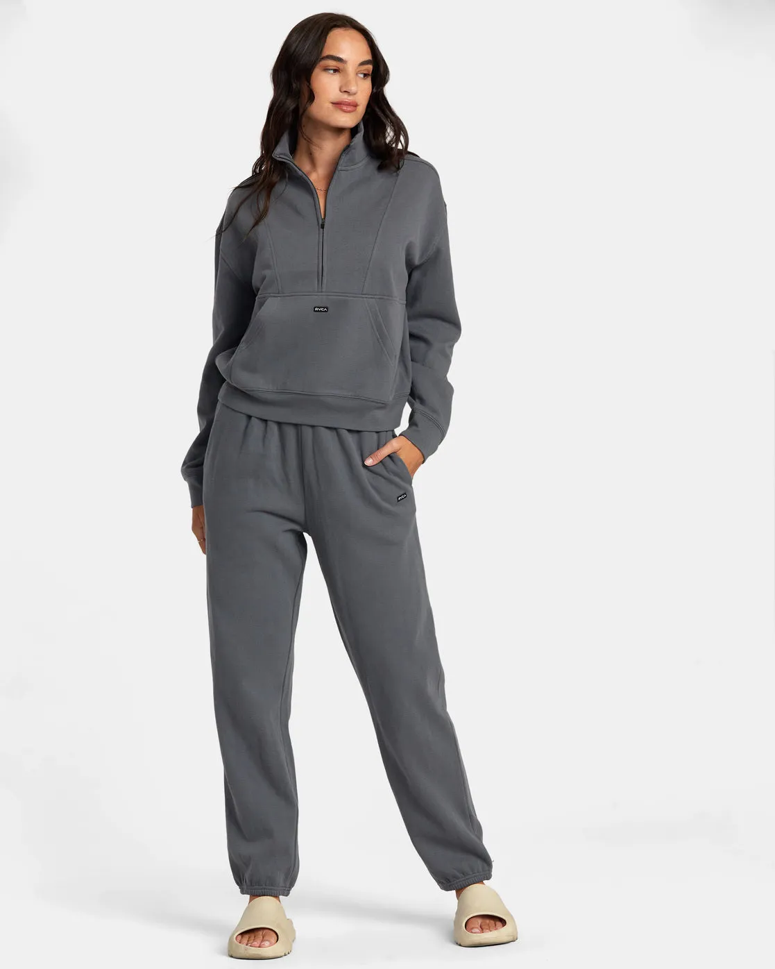 Sunday Half Zip Base Layer Top - Charcoal