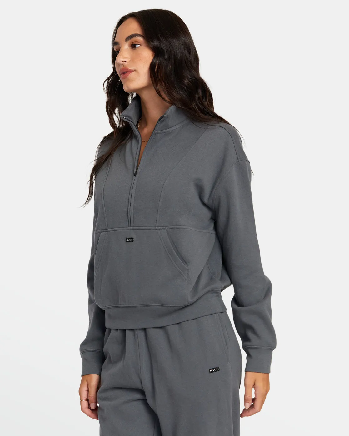 Sunday Half Zip Base Layer Top - Charcoal