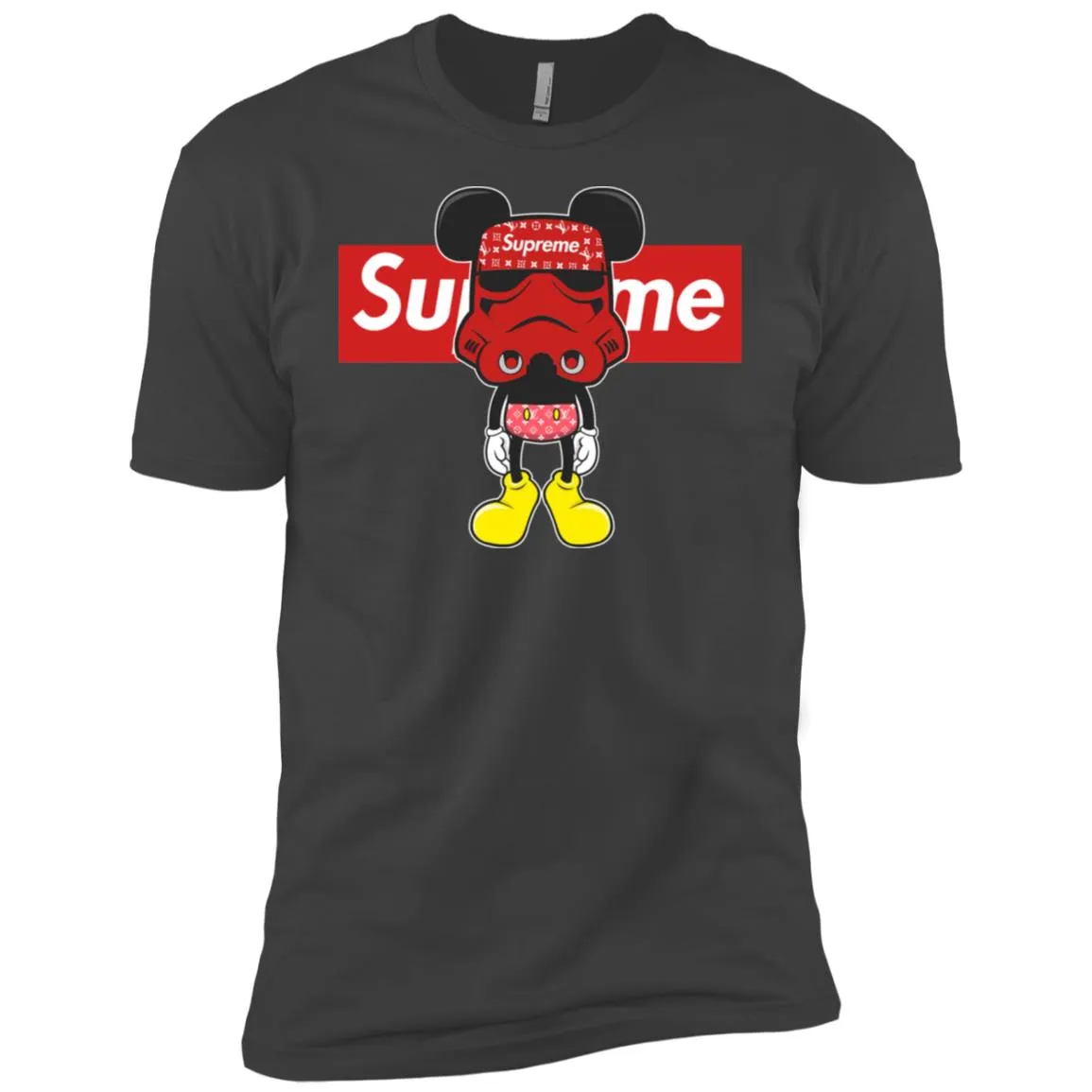 Supreme Robot Mickey Hot T-shirt Men Short Sleeve T-Shirt