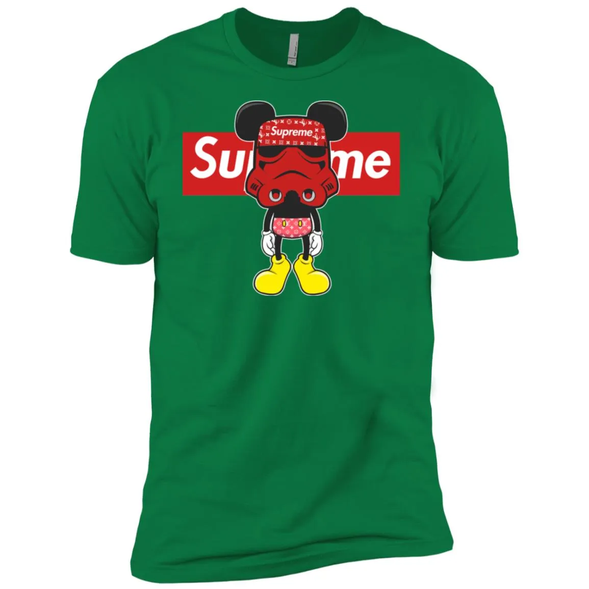 Supreme Robot Mickey Hot T-shirt Men Short Sleeve T-Shirt