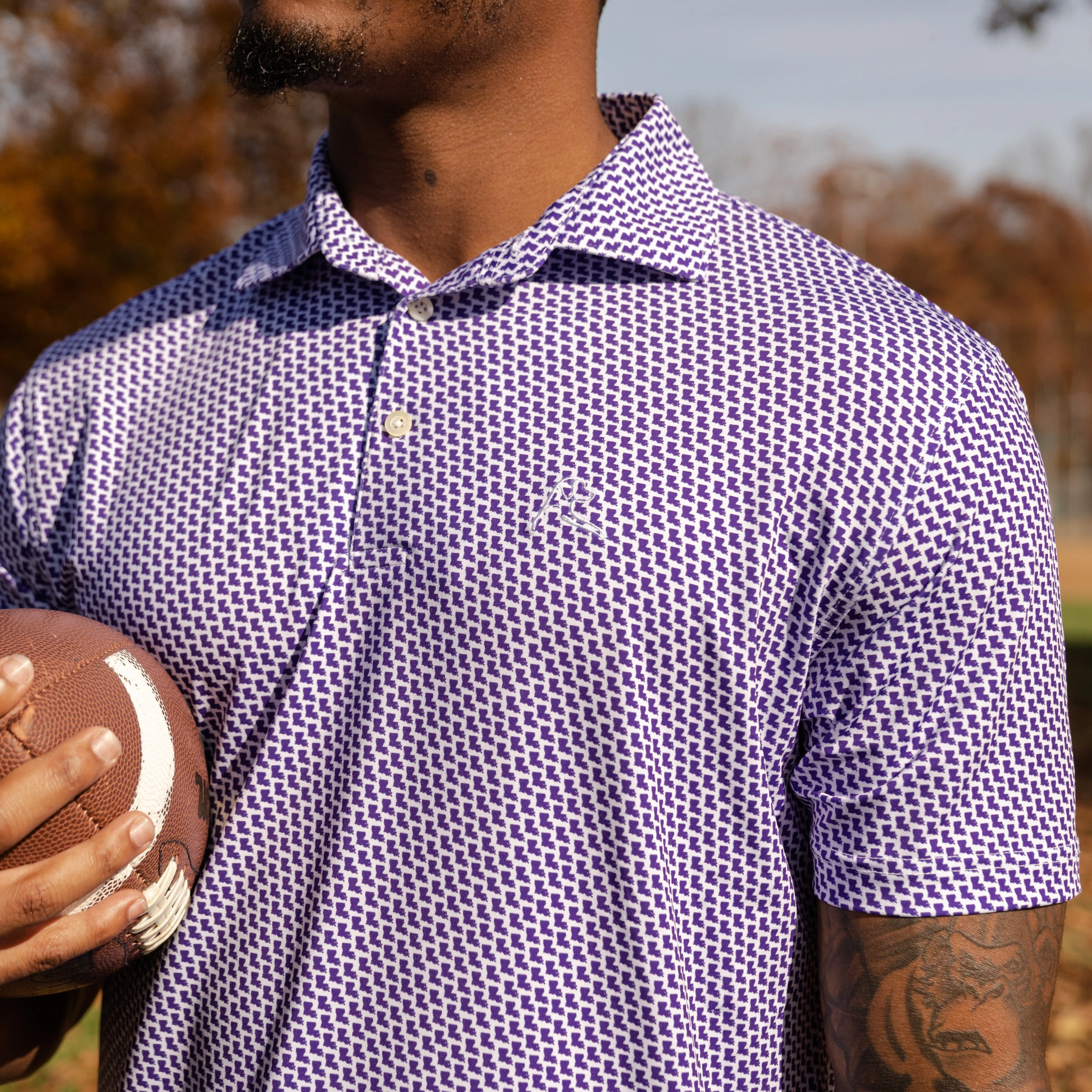 The Bayou | Performance Polo | The Bayou - Reauxback Purple/White