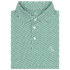 The Bayou | Performance Polo | The Bayou - Thyme Green/White