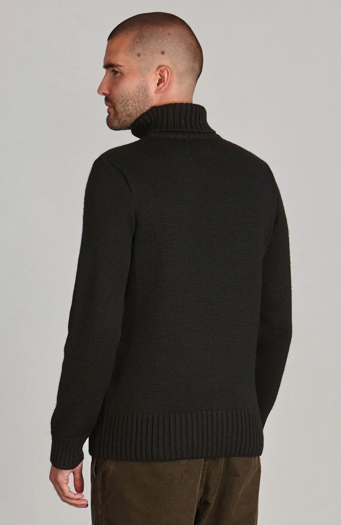 The Fitted Submariner - Roll Neck Merino Wool Jumper