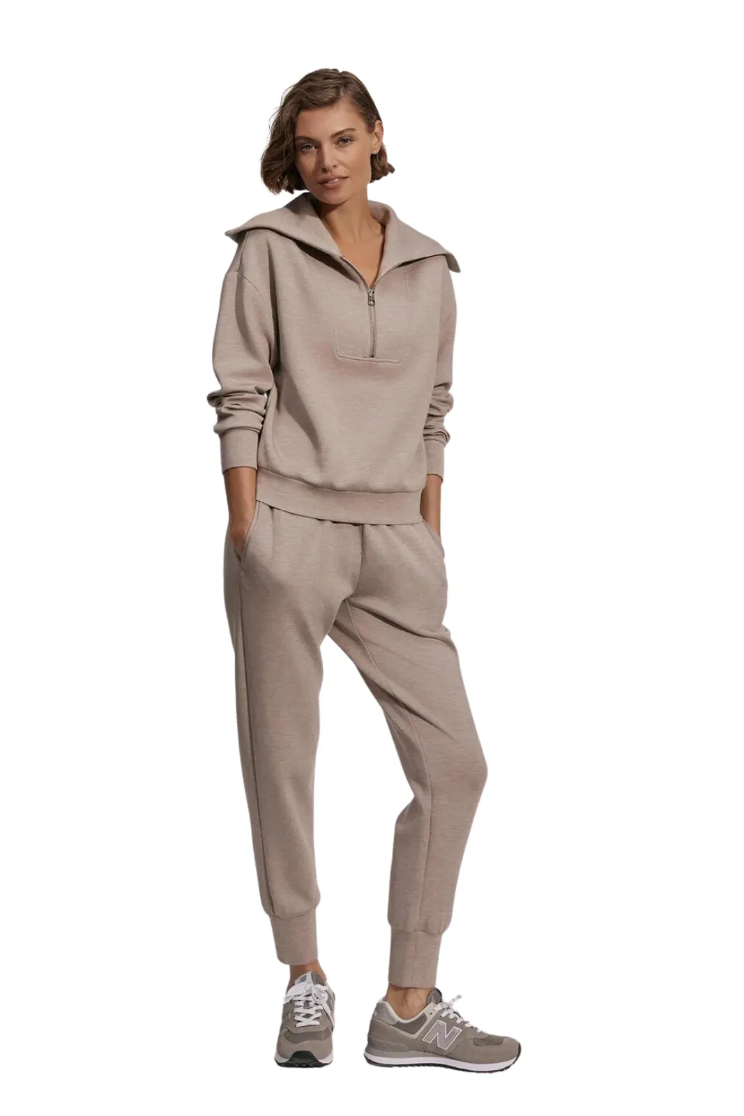 The Slim Cuff Pant 25, Taupe Marl