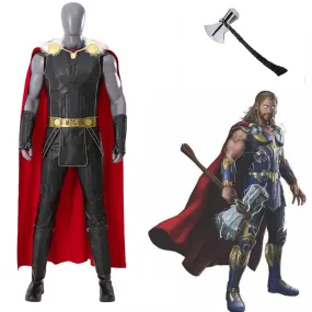 Thor Costume Thor Love and Thunder Costume Thor Black Suit With Fur Collar