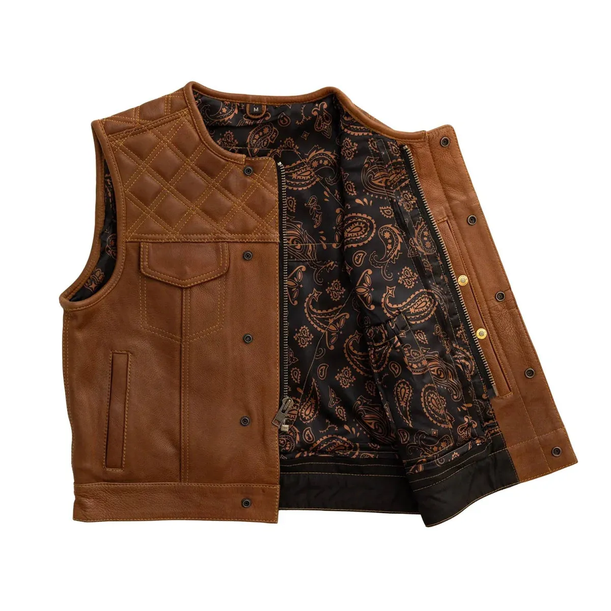 Timber Men's motorcycle leather vest (limited edition)