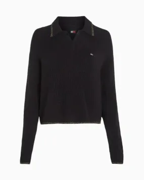 Tommy Jeans - Glitter Polo Sweater