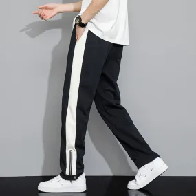 Versatile Straight Draping Trendy Knitted Split Sweatpant