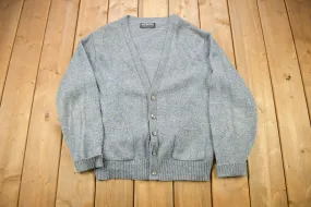 Vintage 1980s Puritan Shetland Wool Confetti Knitted Cardigan Sweater