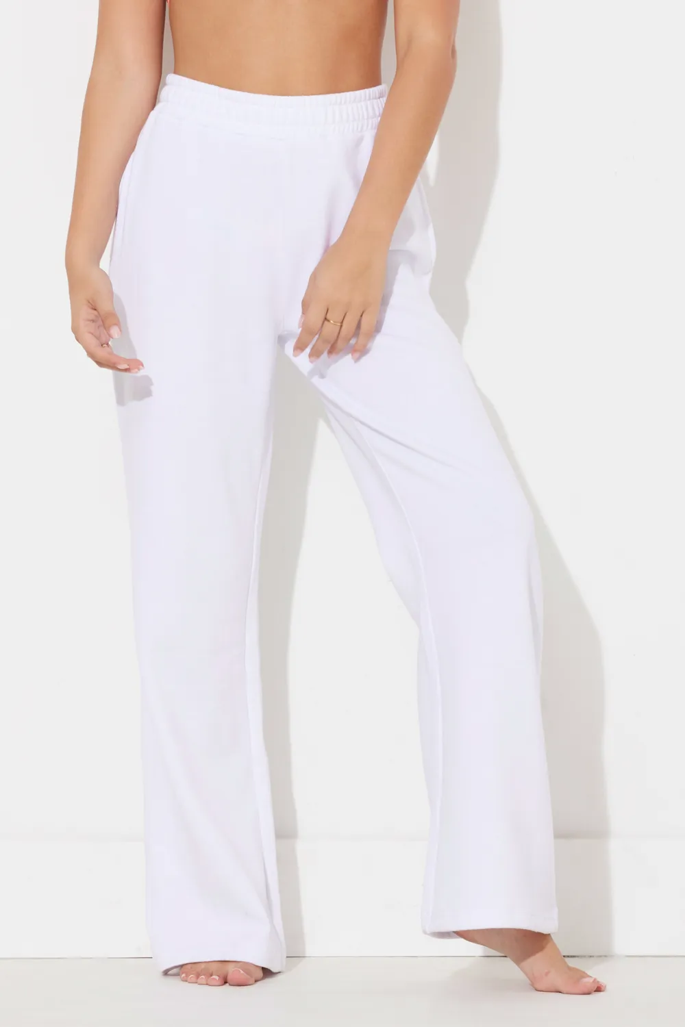 White Surf Wash Wide Leg Pant