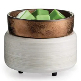 White Washed Bronze 2-In-1 Classic Fragrance Warmer CWDWWB