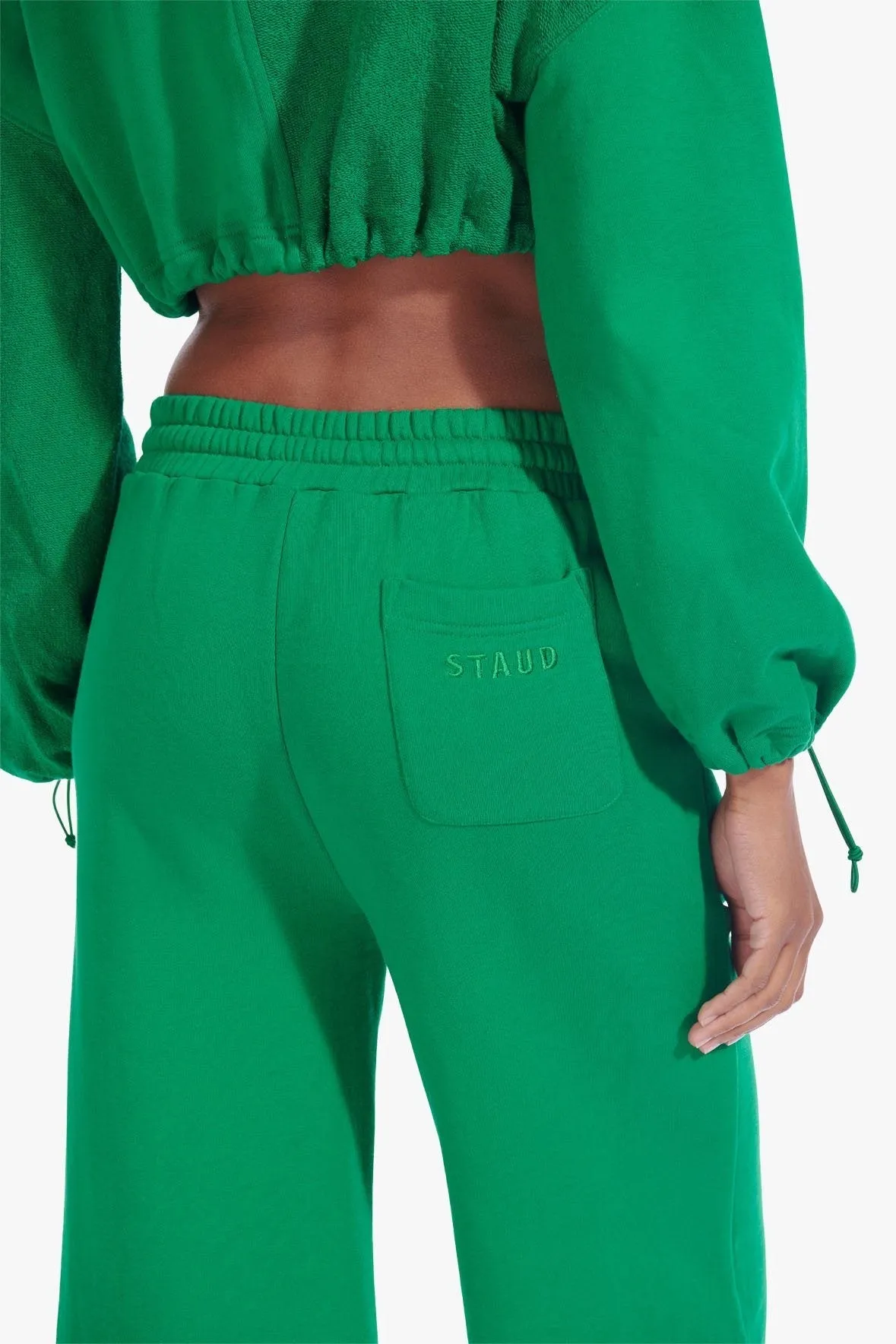 WIDE LEG CROPPED SWEATPANTS | CLOVER