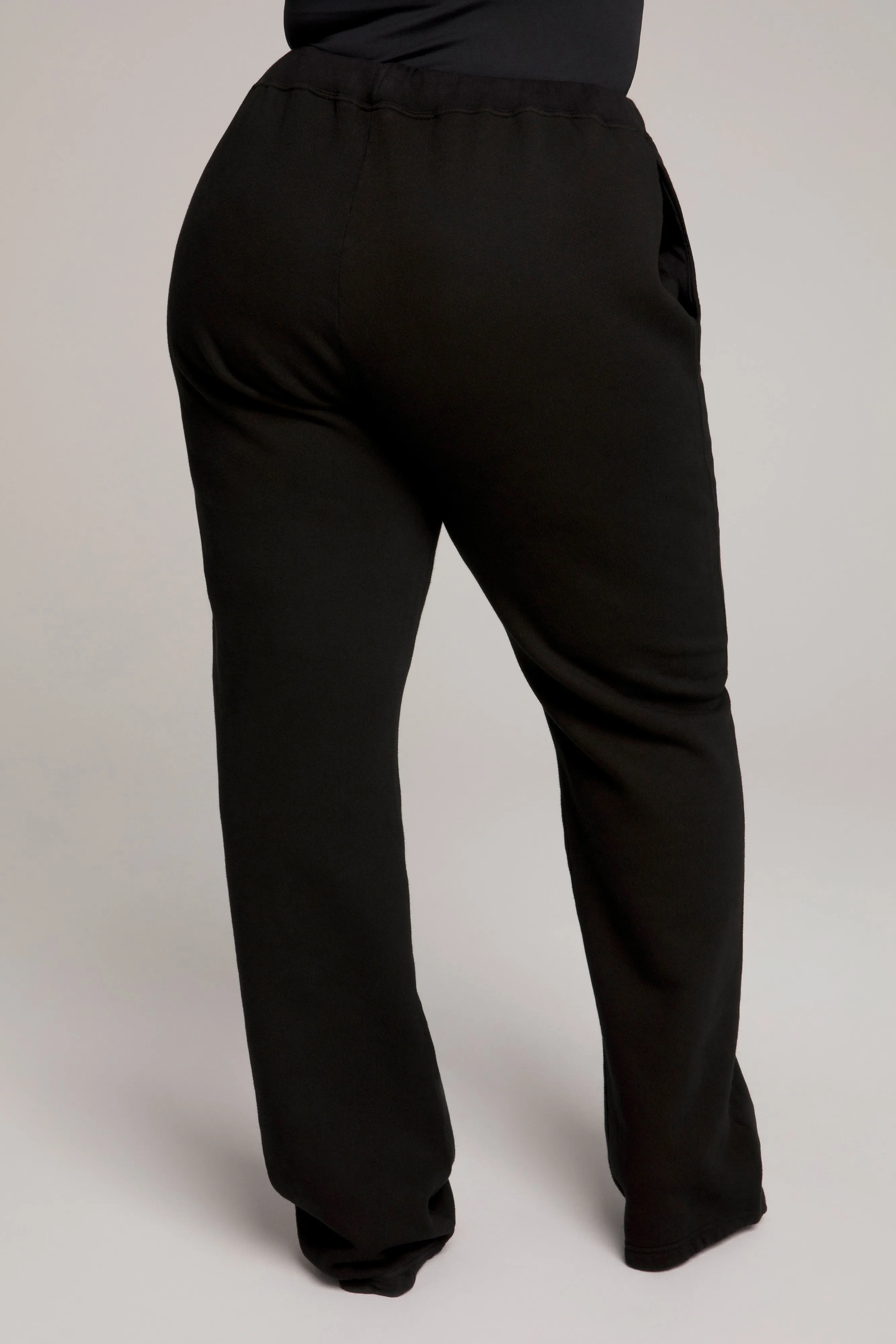 WIDE LEG SWEATPANTS | BLACK001