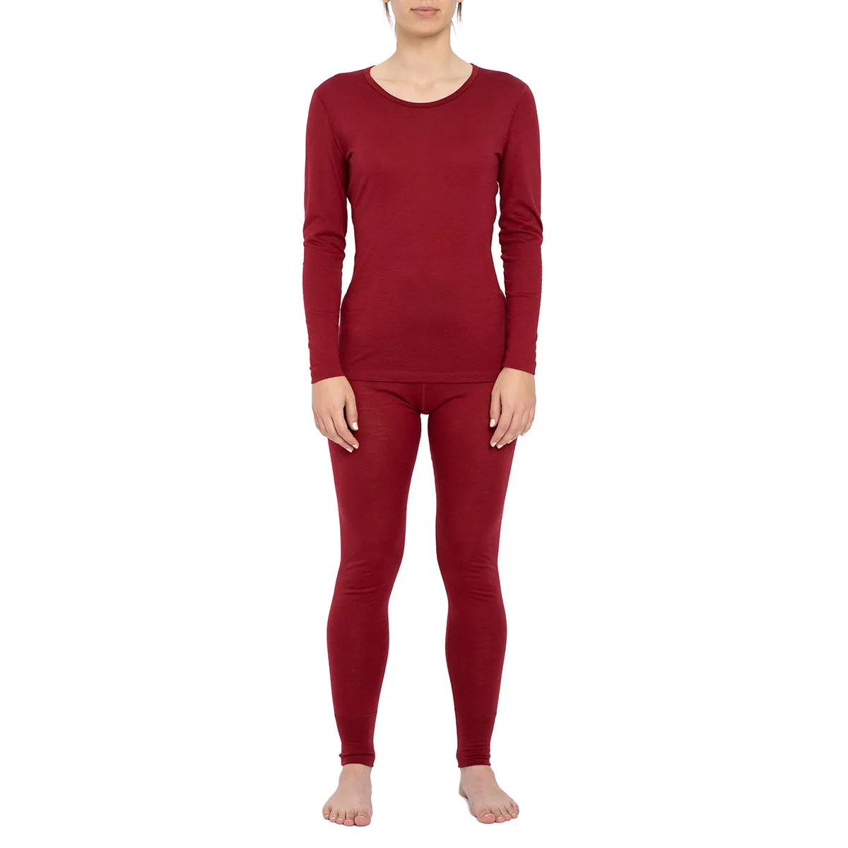 Women's 160 Long Sleeve & Bottoms 2-Piece Royal Cherry