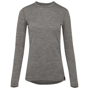 Womens Merino 180 Long Sleeve Crew (Charcoal)