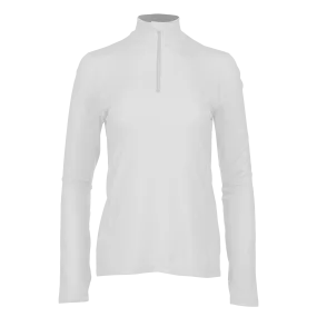 Women's Micro-Elite Chamois Solid Zip-T - White