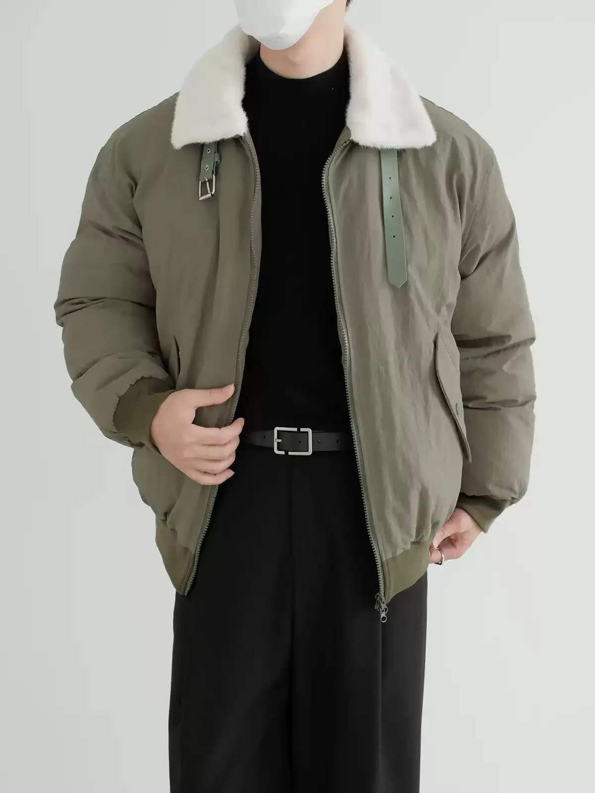 Zhou Wide Fur Collar Puffer Jacket